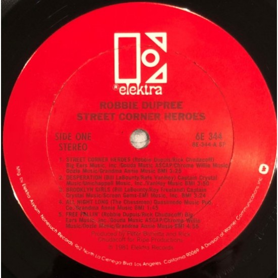 Robbie Dupree Street Corner Heroes 1981 I Plak Sesi